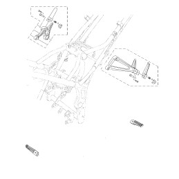 Set Rear Footrest Left Yamaha YZF R3 / R25