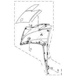 Carénage Flanc Avant Droit Yamaha YZF R3 / R25