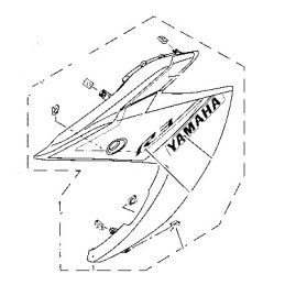 Carénage Flanc Avant Gauche Yamaha YZF R3 / R25