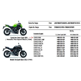 Couvre Reservoir Essence Kawasaki ER6n 650