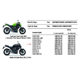 Front fender on sale kawasaki er6n