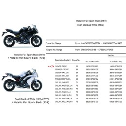 Couvre Reservoir Essence Kawasaki ER6f Ninja 650