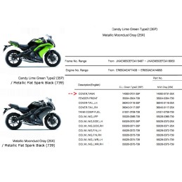 Couvre Reservoir Essence Kawasaki ER6f Ninja 650