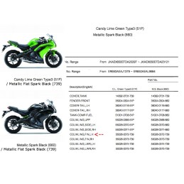 Aération Flanc Gauche Kawasaki ER6f Ninja 650