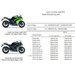 Aération Flanc Droit Kawasaki ER6f Ninja 650