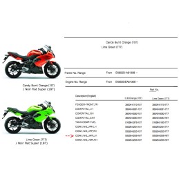 Carénage Inférieur Gauche Kawasaki ER6f Ninja 650R 2009/10/11