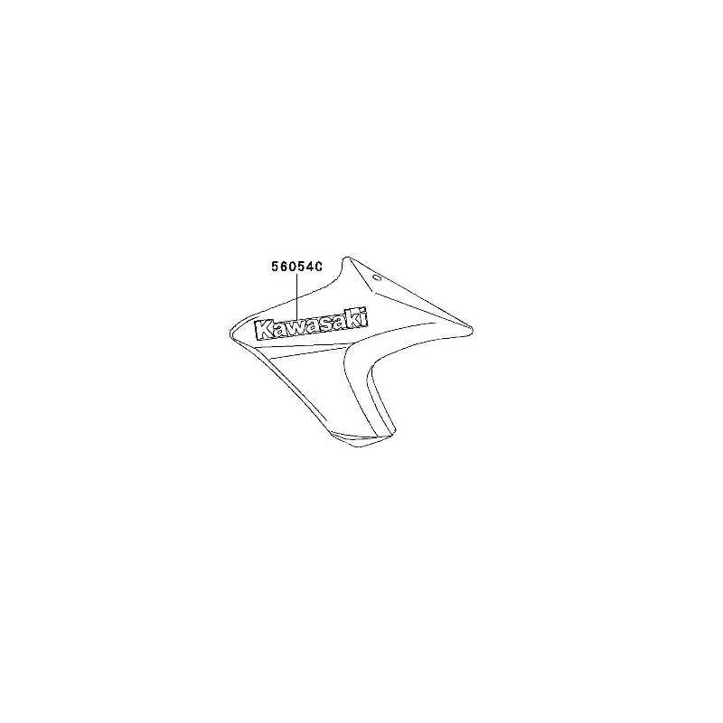 Autocollant Ecope Flanc Avant Logo Kawasaki ER6n 650