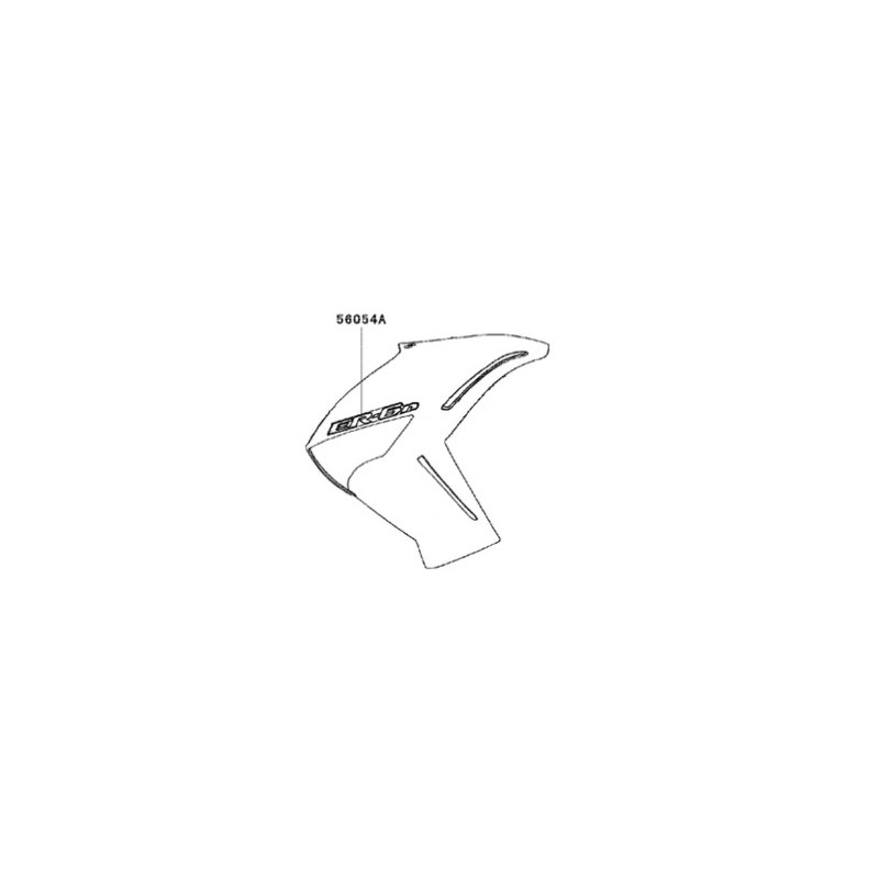 Autocollant Carénage Flanc Avant Kawasaki ER6n 650 2009/10/11