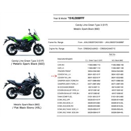 Carénage Flanc arrière Droit Kawasaki Versys 650 2015/2021