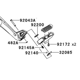 Kit Fixation Complet Repose Pied Arrière Kawasaki ER6n 650