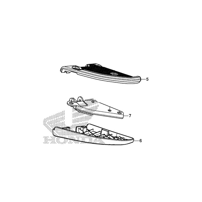Set Footrest Left Honda Forza 300 Set Footrest Left Honda Forza 300