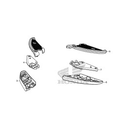 Set Repose Pied Passager Gauche Honda Forza 300