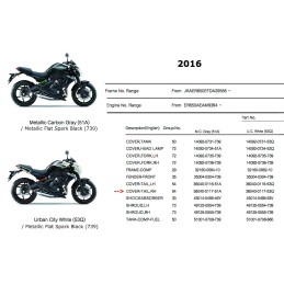 Carénage Flanc arrière droit Kawasaki ER6n 650