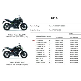Couvre Reservoir Essence Kawasaki ER6n 650
