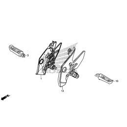 Support Repose Pied Conducteur Droit Honda CBR 500R