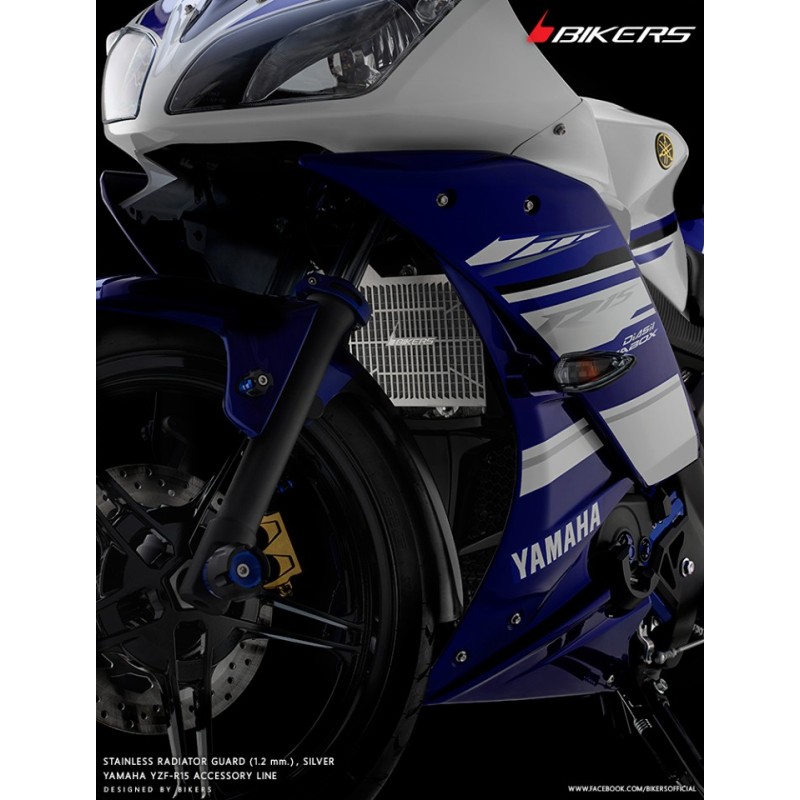 Stainless Radiator Guard Bikers Yamaha YZF R15 Stainless Radiator Guard Bikers Yamaha YZF R15