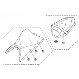 Tandem Rear Seat Yamaha YZF R15