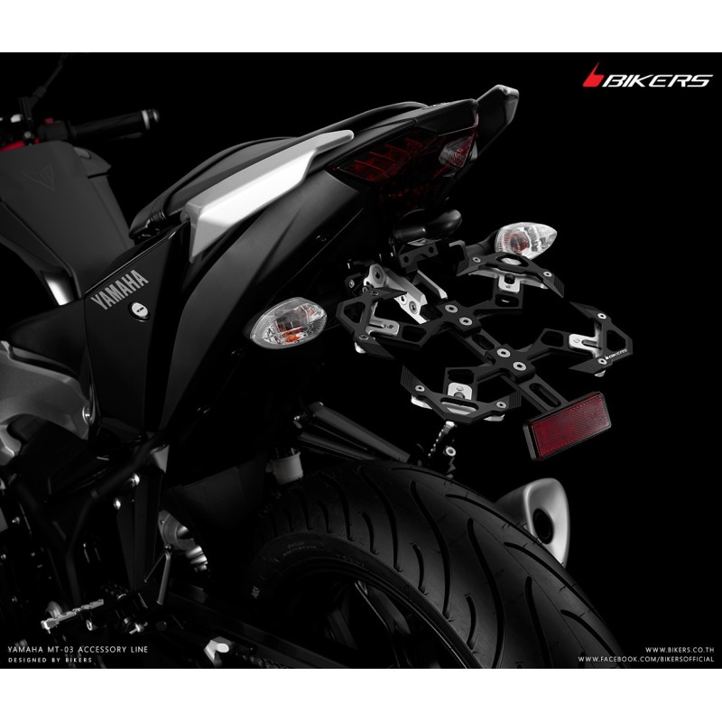 Adjustable License Plate Support Bikers Yamaha MT-03 / MT-25