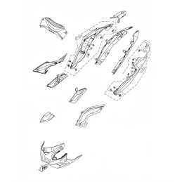 Couvre Centre Gauche Yamaha MT-03 / MT-25