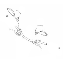 View Mirror Right Yamaha MT-03 / MT-25