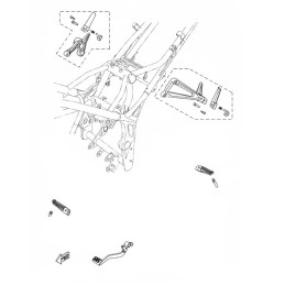 Set Rear Footrest Left Yamaha MT-03 / MT-25