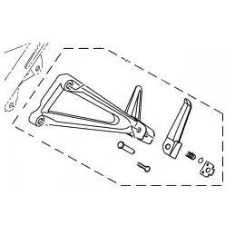 Set Rear Footrest Left Yamaha MT-03 / MT-25