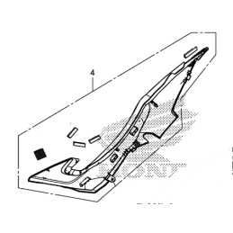 Side Cover Right under Seat Honda CBR 650F