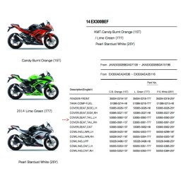 Carénage Flanc Arrière Gauche Kawasaki Ninja 300