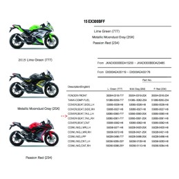 Carénage Flanc Arrière Gauche Kawasaki Ninja 300