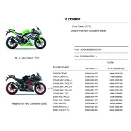 Carénage Flanc Arrière Gauche Kawasaki Ninja 300