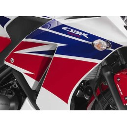 Stripes Right Middle Cowling Honda CBR300R Bicolor White/Red