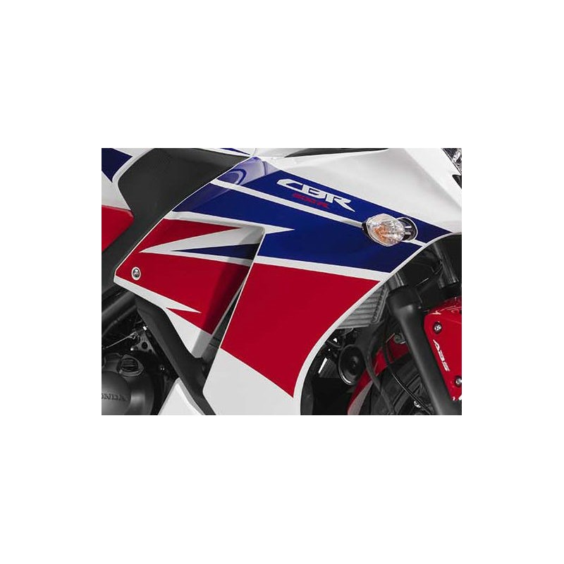 Stripes Right Middle Cowling Honda CBR300R Bicolor White/Red Stripes Right Middle Cowling Honda CBR300R Bicolor White/Red