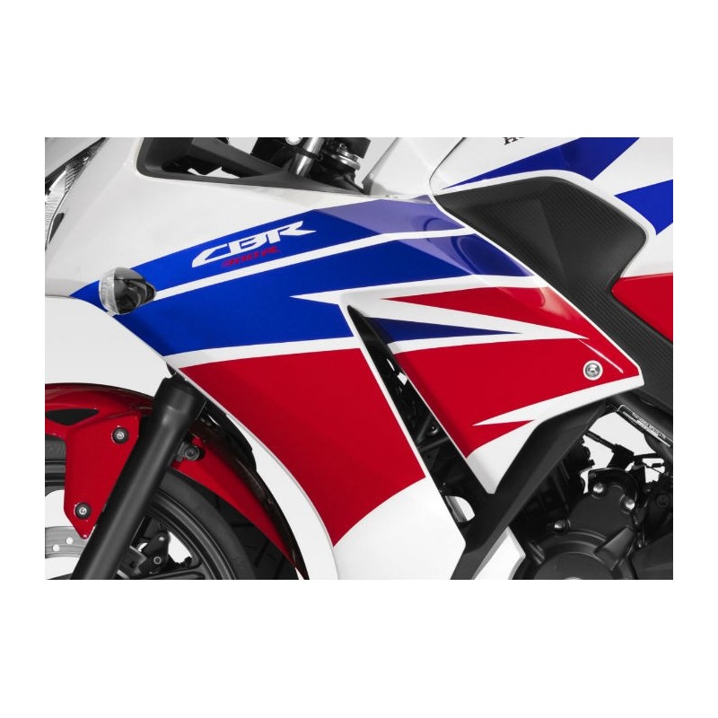 Stripes Left Middle Cowling Honda CBR300R Bicolor White/Red Stripes Left Middle Cowling Honda CBR300R Bicolor White/Red
