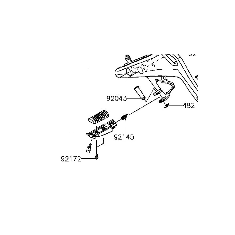 Kit Fixation Complet Repose Pied Avant Kawasaki ER6n 650