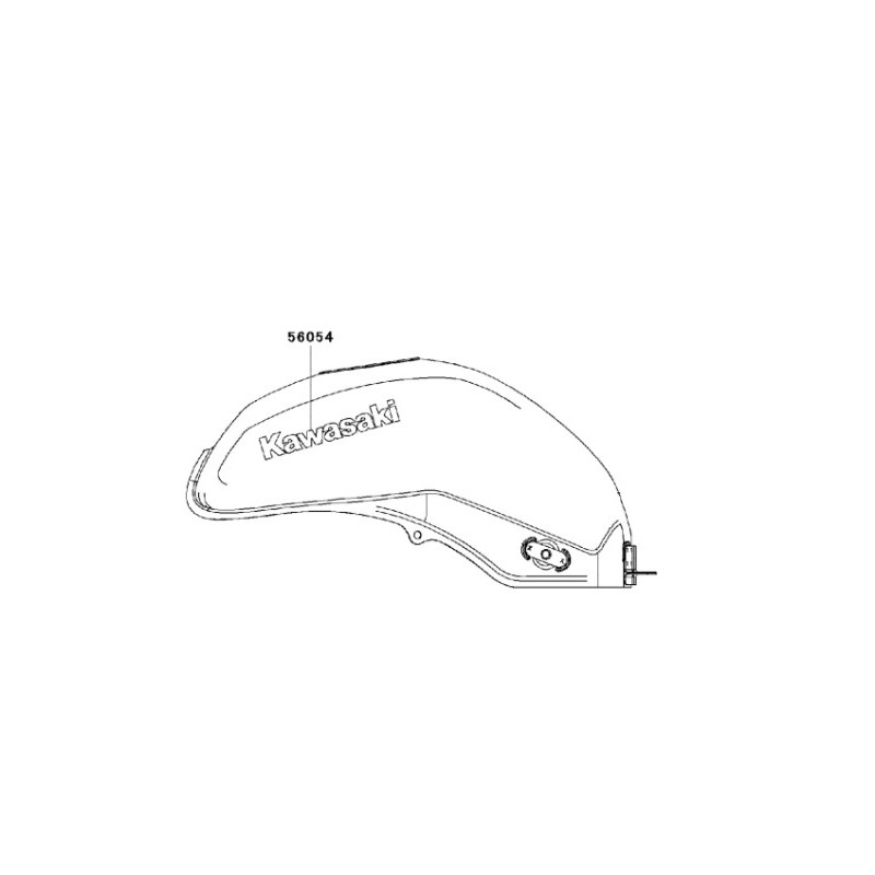 Autocollant Reservoir Kawasaki ER6n 650 2009/10/11
