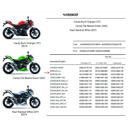 Carénage Flanc Avant Gauche Kawasaki Z250