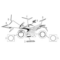 Autocollants Stickers Origine Honda CBR500R 2019 2020 2021